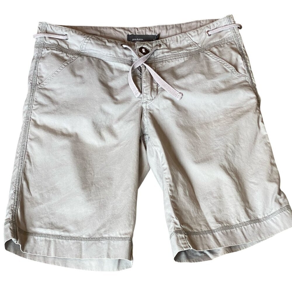 Prana Hiking Outdoor Bermuda Shorts Womens Sz 4 Gray #281M